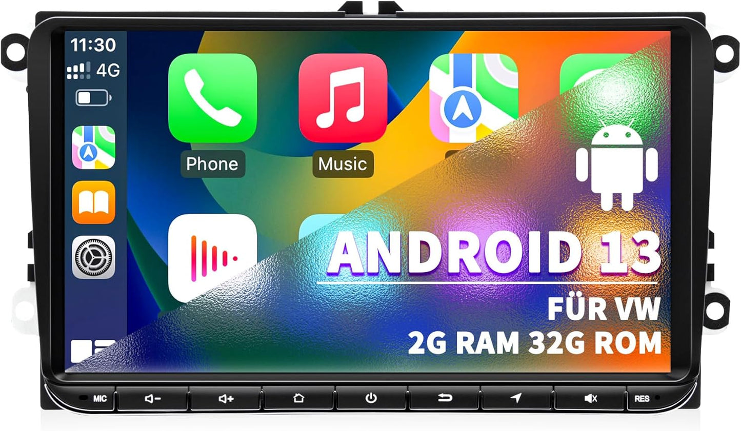 Autoradio – Multimedia Systeem – Autostereo – Infotainment – Radio – Android 13 – 9 Inch Touchscreen – Draadloos CarPlay & Android Auto