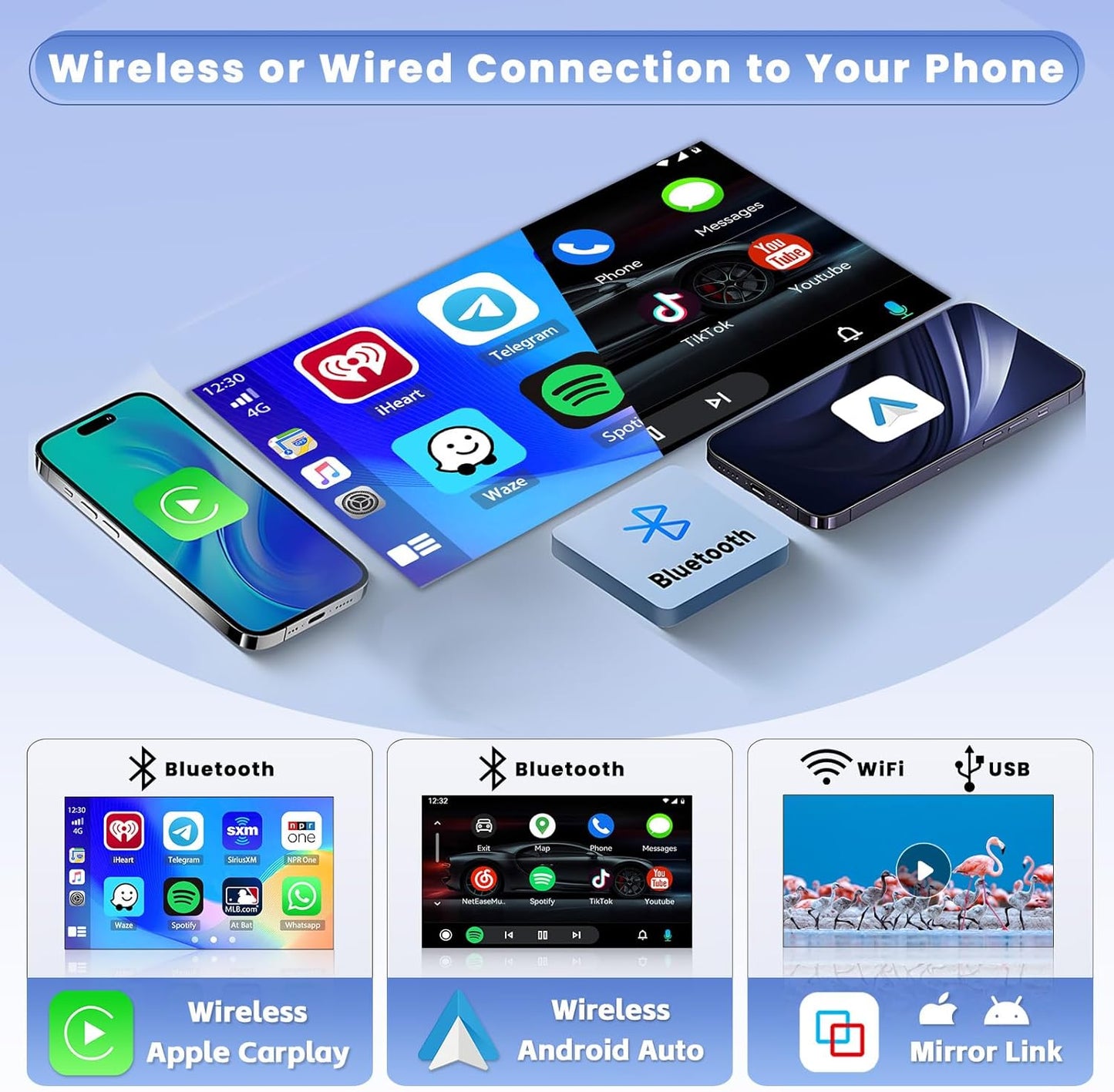 Hikity 10,25 inch 8 core 4+64GB Android Autoradio voor BMW 5 Series F10/F11 2012-2017 met NBT Systeem Draadloze CarPlay Android Auto Bluetooth Handsfree GPS WiFi DSP FM