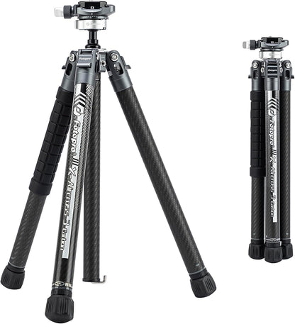 Fotopro X-Aircross 3 Lite 62 Inch Lichtgewicht Reis Camera Statief met Panoramische Kogelkop 0,8 kg Ultra Licht Draagbare Professionele Reizen Koolstofvezel Statief voor Camera DSLR Belasting tot 22