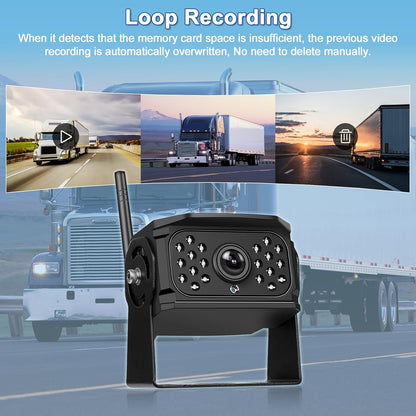 Digitale Achteruitrijcamera – Draadloze Parkeerhulp – Backup Camera – Camera Systeem – 10,1 Inch HD Monitor – IP68 Waterdicht – Nachtzicht - QUORE