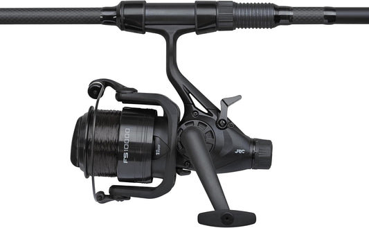 JRC Specimen Combo, Defender Rod & Reel Combo's, Grof en Match Vissen, Meervis, Zoetwatervisser, Karper, Pre Spooled met lijn, Zwart, 10000, 3.66m, 3.4 lbs