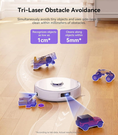 NARWAL Freo X Ultra Robot Reiniger en Stofzuiger, Zelfreinigend, 8200 Pa, Zero Klitten, DirtSense™, Alles-in-Één Basisstation, Lasersensoren