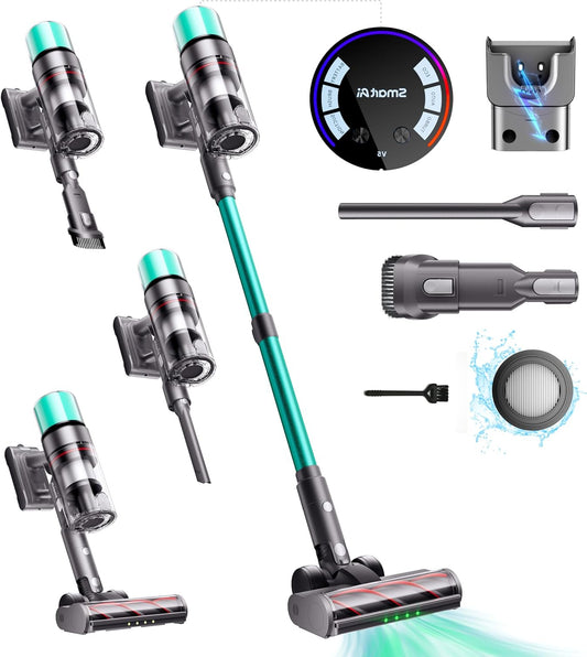 Draadloze Stofzuiger – Steelstofzuiger – Kruimeldief – Handstofzuiger – Snoerloze Stofzuiger – 600W Borstelloze Motor – 80 Min Batterijduur - QUORE