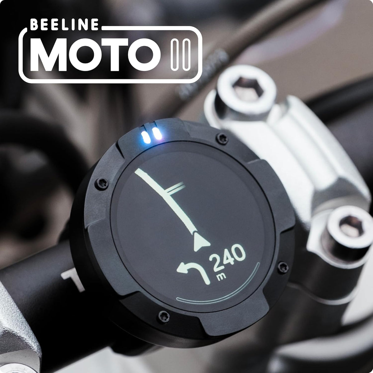 Beeline Moto II - Next Gen GPS Tracker voor motorfietsen | Compact ontwerp, waterdicht gebouwd, eenvoudig display en 14 uur batterij |Handschoenvriendelijk motornavigatiesysteem Perfect voor avontuur