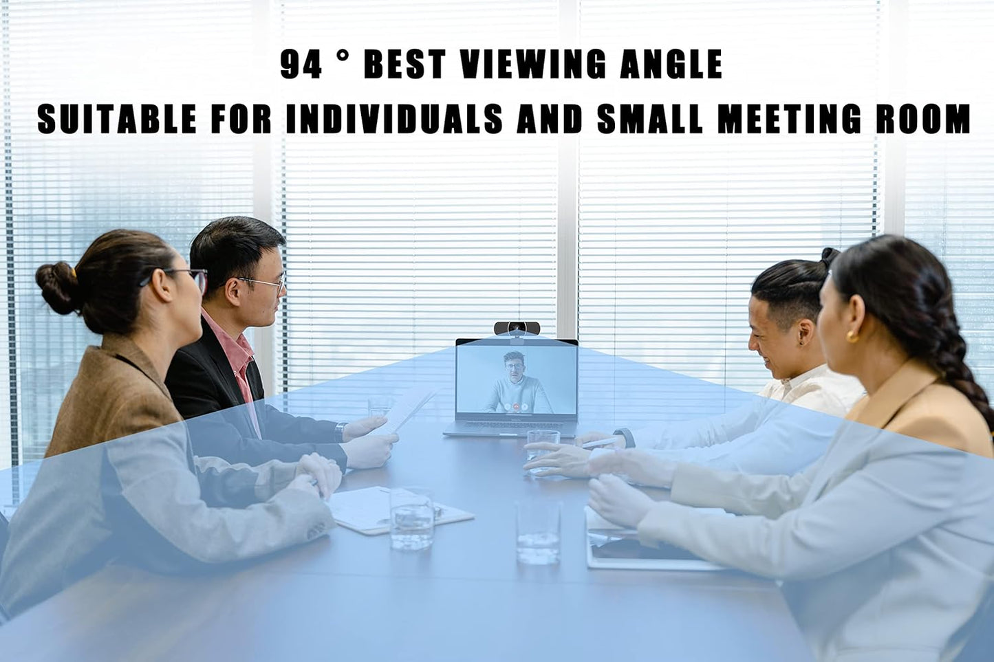 OwlBar Mini, conferentiecamera met microfoon en luidspreker, groothoek 2k QHD USB-videoconferentiecamera voor vergaderruimte en kantoor, compatibel met Zoom, MS Teams, Google Meet, laptop/pc/Mac