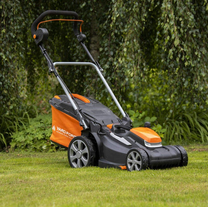 Yard Force Draaibare grasmaaier, draadloos, 37 cm, met lithium-ion-accu 40 V en snellader LM G37A
