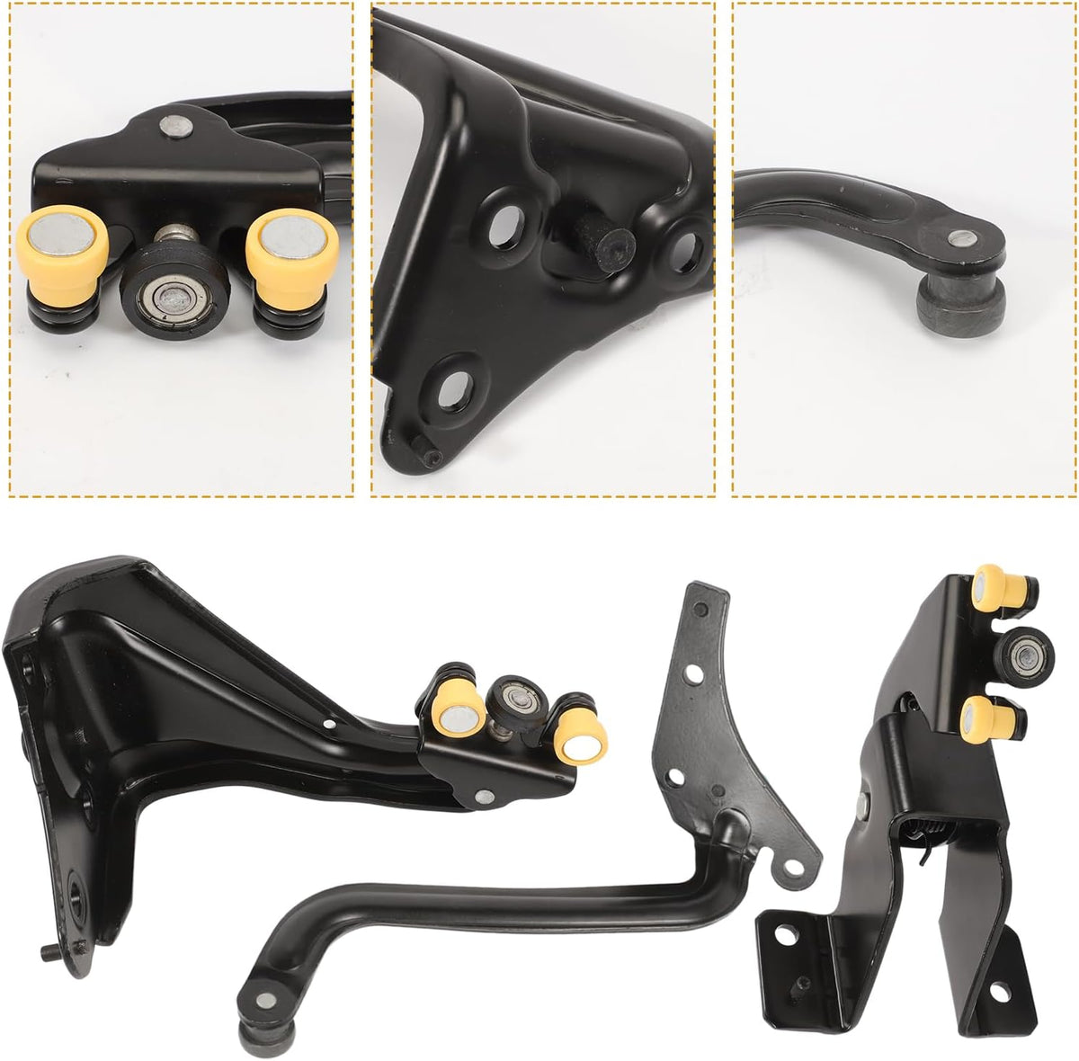 1498207080 Deurrolset voor de rechterkant, compatibel met Jumpy II Expert II/Expert Tepee Scudo II, schuifdeurrol OE 1498209080 (zwart)