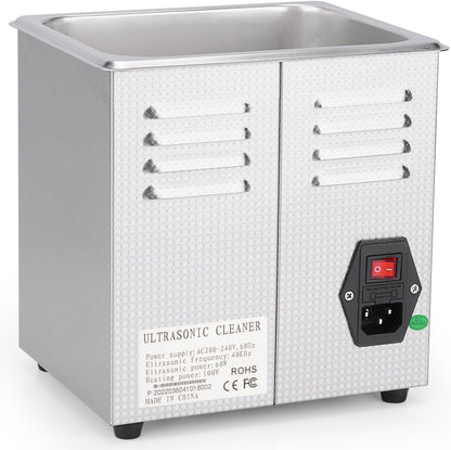 stonylab Ultrasone Reiniger, 304 Roestvrij Staal Universele Ultrasone Reiniger met Mechanisch Bedieningspaneel van Verwarming en Timer voor Laboratorium 40kHz 220V, 2 L