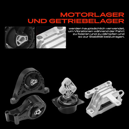Frankberg 2 x motorlagers + 2 x versnellingsbak compatibel met Insignia A G09 2.0L 2008-2017 Insignia A Sports Tourer G09 2.0L 2008-2017 Vervanging # 13228303