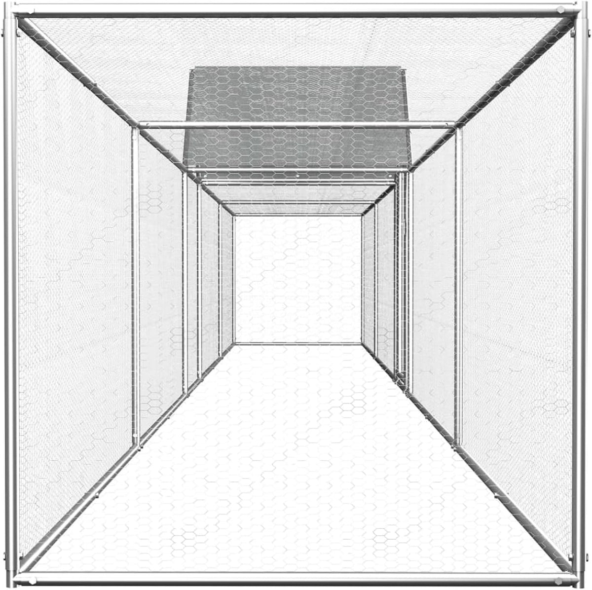 Kippenhok 9x1x1,5 m gegalvaniseerd staal, kippenhok, kippenhok, kippenhok, kippenhok, pluimveehuis, dierenbuitenpennen en hokken (SPU: 144561)