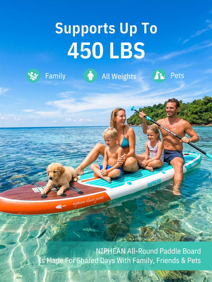 Niphean Stand up paddleboard voor volwassenen met SUP-accessoires, 320 cm duurzaam, opblaasbaar peddelboards voor volwassenen van alle niveaus, supboard, stand-up paddleboard met zitting, peddelboard