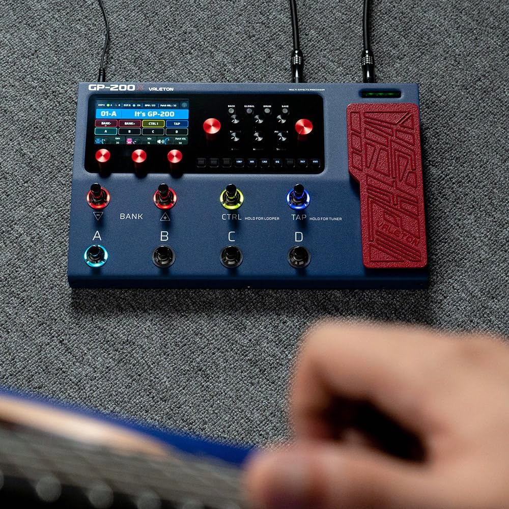 Multieffectprocessor Voor Gitaar, Bas En Akoestische Gitaar – Multieffectpedaal – Effectpedaal – Effectprocessor – Modeling Pedaal – 140 Effecten, 45 Versterkermodellen En 40 IR-Kastsimulaties – USB-C Audio Interface Met Looper En Drumritmes