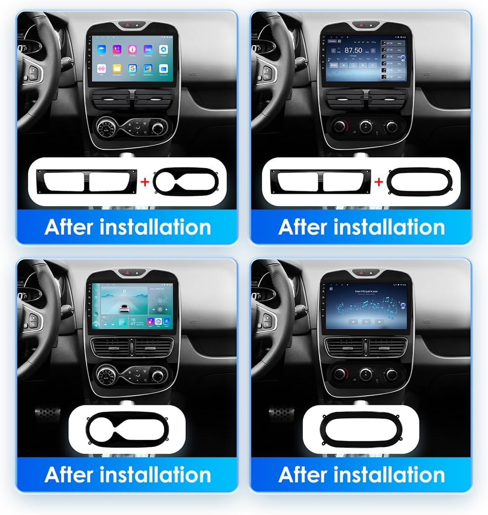 Ossuret Autoradio voor Renault Clio 4 (2012-2019), 9 Inch Android 14Touchscreen 2+32GB GPS Navigatie met Carplay Android Auto WiFi Bluetooth Stuurwielbediening DSP TPMS DAB+ OBD2