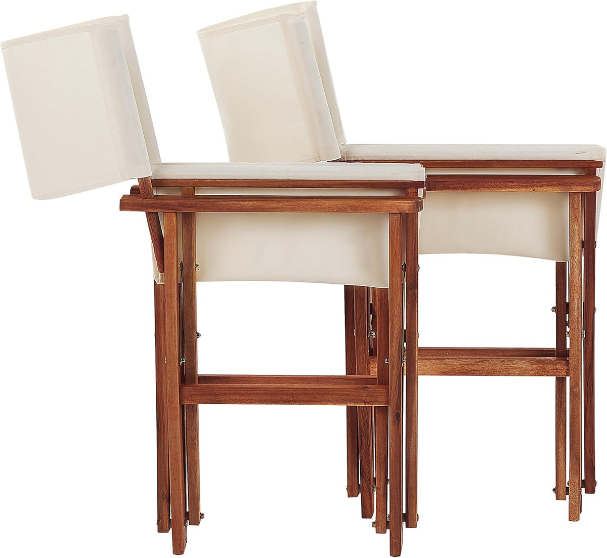 Tuinstoelen – Tuinstoelen – Klapstoelen – Balkonstoelen – Acaciahouten Stoelen – Set van 2 – Verstelbare Rugleuning – Opvouwbaar & Ruimtebesparend