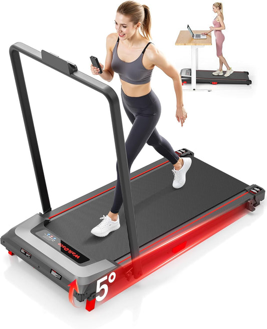 Loopband – Wandelpad – Loopmachine – Treadmill – Fitnessband – Compact Formaat – 5% Hellingsfunctie – Handgrepen – LED-Display – Max 150 kg