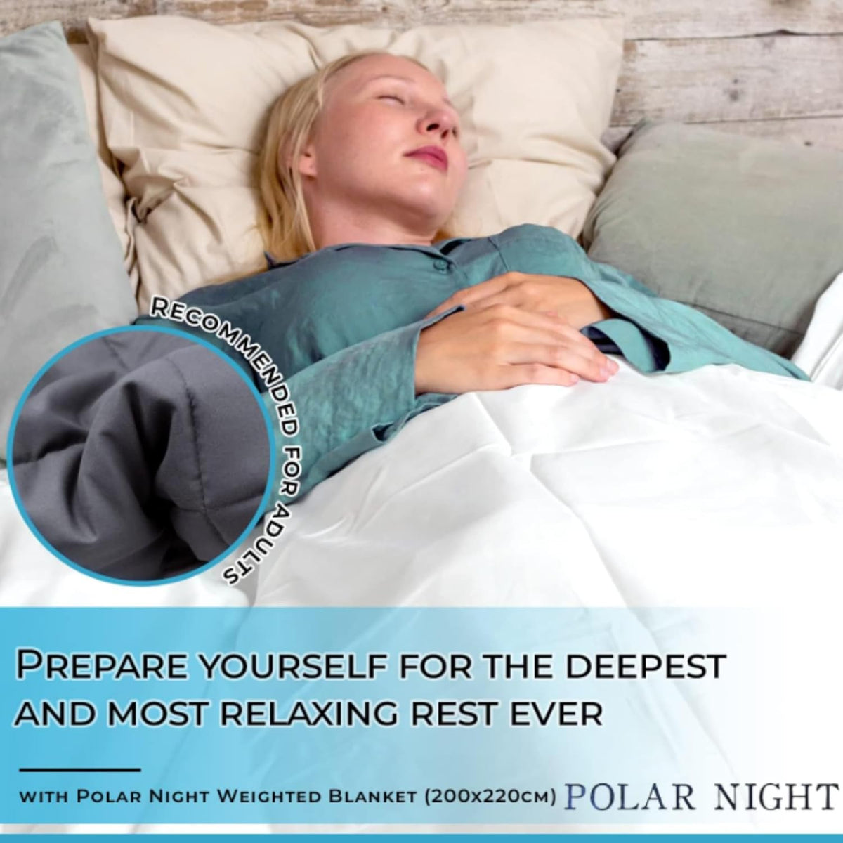 Polar Night verzwaringsdeken voor volwassenen - Zware deken met glasparels, microvezel, Oeko-TEX® 100 Standaard - Ademend, hypoallergeen, incl. afdeklussen (150 x 200 cm, 13)