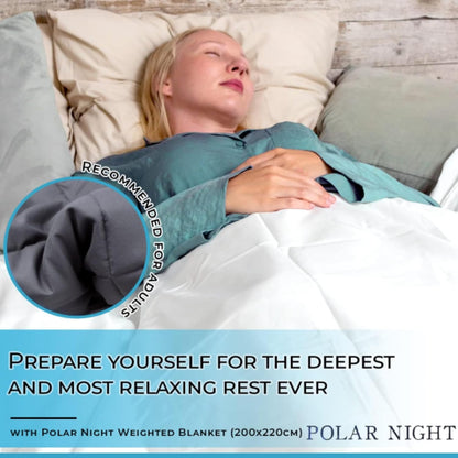Polar Night verzwaringsdeken voor volwassenen - Zware deken met glasparels, microvezel, Oeko-TEX® 100 Standaard - Ademend, hypoallergeen, incl. afdeklussen (150 x 200 cm, 13)
