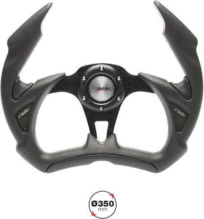 Stuurwielcover – Stuurhoes – Stuurwielkap – Autostuurbescherming – Stuurwielhoes sportief – Zwart Polyurethaan – Diameter 35 cm – Duurzaam & Antislip