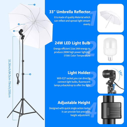 Achtergrondsteunsysteem – Achtergrondframe – Achtergrondstandaard – Achtergrondsysteem – Fotostudio Set – 3 Achtergronden Zwart, Wit En Groen – 4 X 45 W Daglichtlampen 5500 K