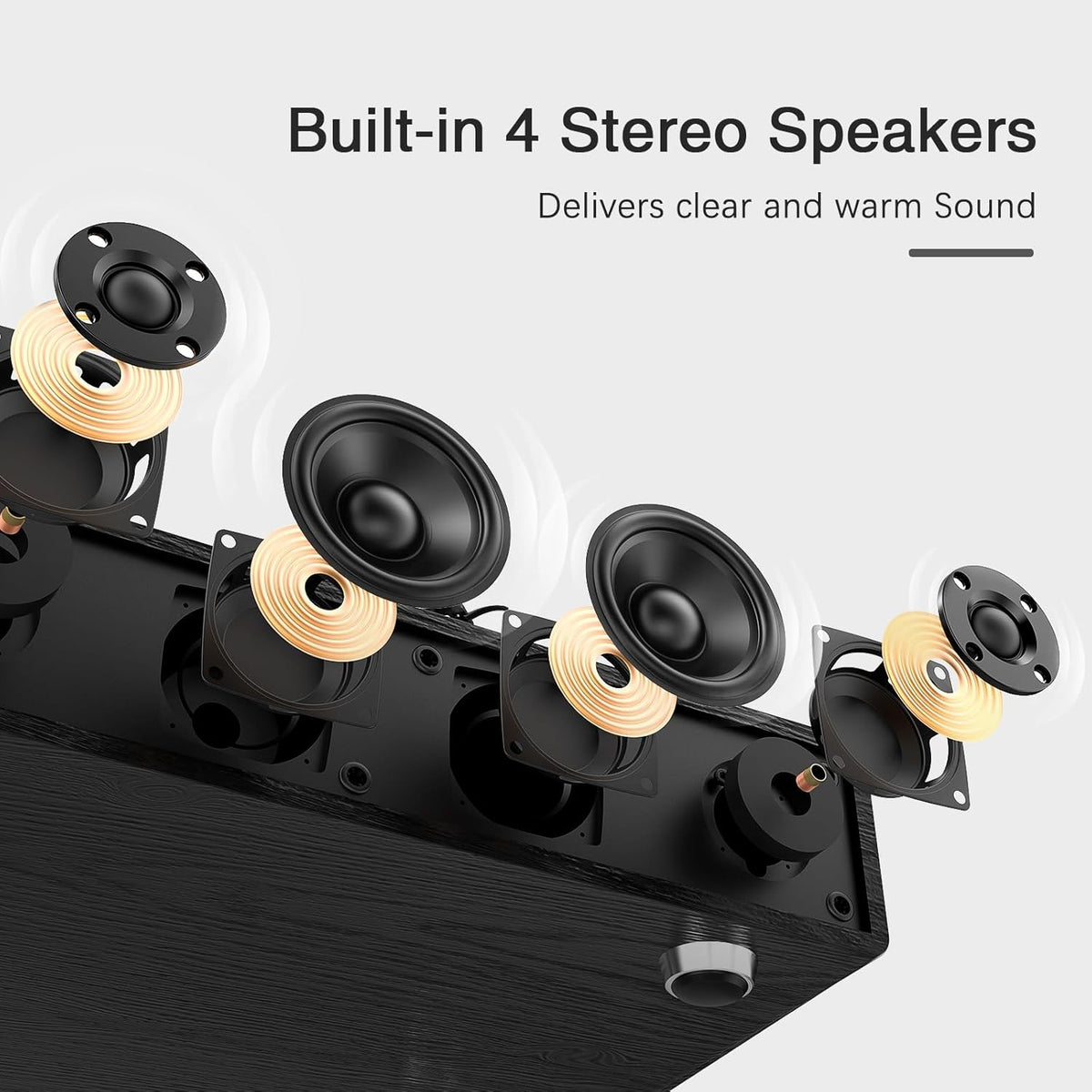 Platenspeler – Draaitafel – Vinylspeler – HiFi Platenspeler – All In One Platenspeler – Ingebouwde Speakers – 33/45 RPM