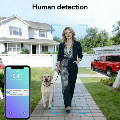slimme videodeurbel met 2-draads aansluiting, bedrade video-intercom met 2 x 7-inch monitoren, ontgrendeling op afstand,tweeweg audio, RFID,dual-band wifi,set voor twee gezinnen