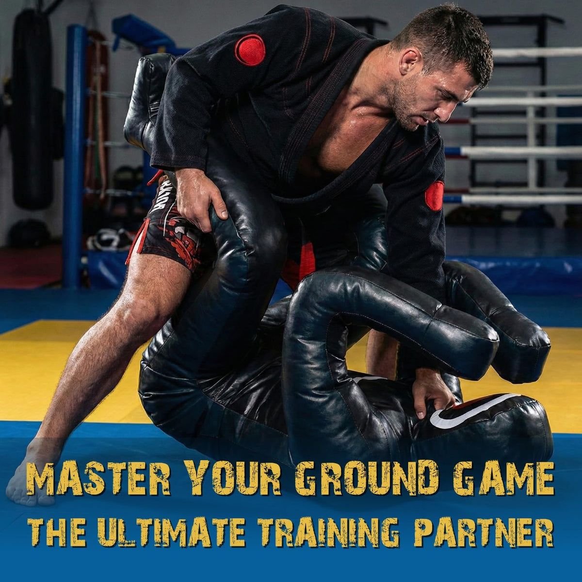Shelly MMA Grappling Dummy - Zelfverdedigingstraining Judo Bokszak BJJ Worsteldummy - Zittende verdedigingspositie Braziliaanse JIU Jitsu Inzending - Vinyl Stof - 170 cm ONGEVULD