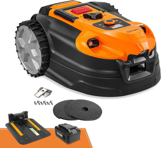 Robotmaaier – Automatische Grasmaaier – Zorgeloze Grasmaaier – Snoerloze Grasmaaier – Tuinmaaier – Zonder Begrenzingskabel – Voor Tuinen Tot 500 m² – Automatisch Opladen & Blokkeerzones Instellen - QUORE