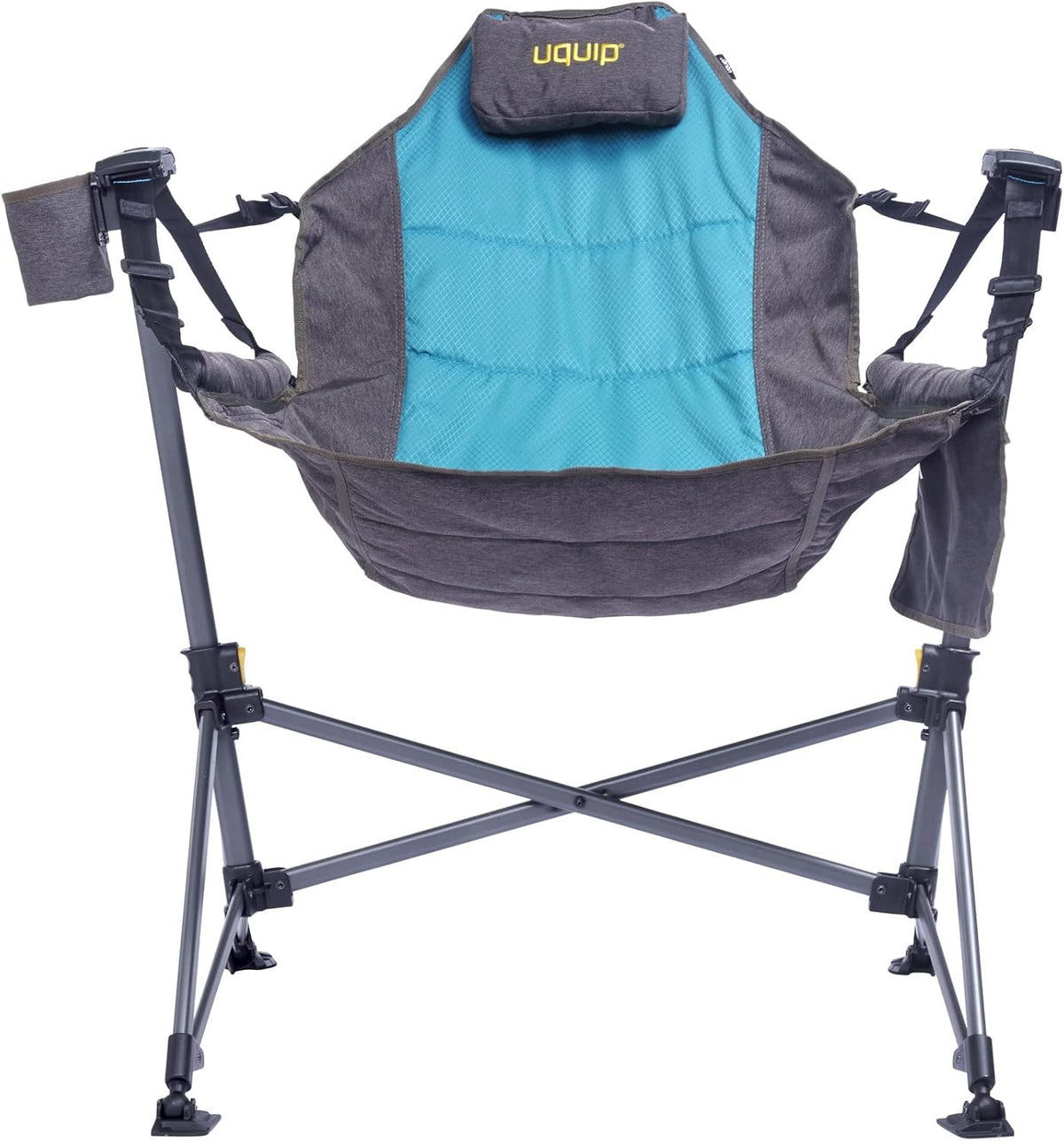 Uquip Campingstoel Rocky 2.0 strandstoel schommelstoel opknoping stoel klapstoel petrol/grijs