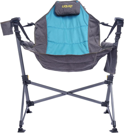 Uquip Campingstoel Rocky 2.0 strandstoel schommelstoel opknoping stoel klapstoel petrol/grijs