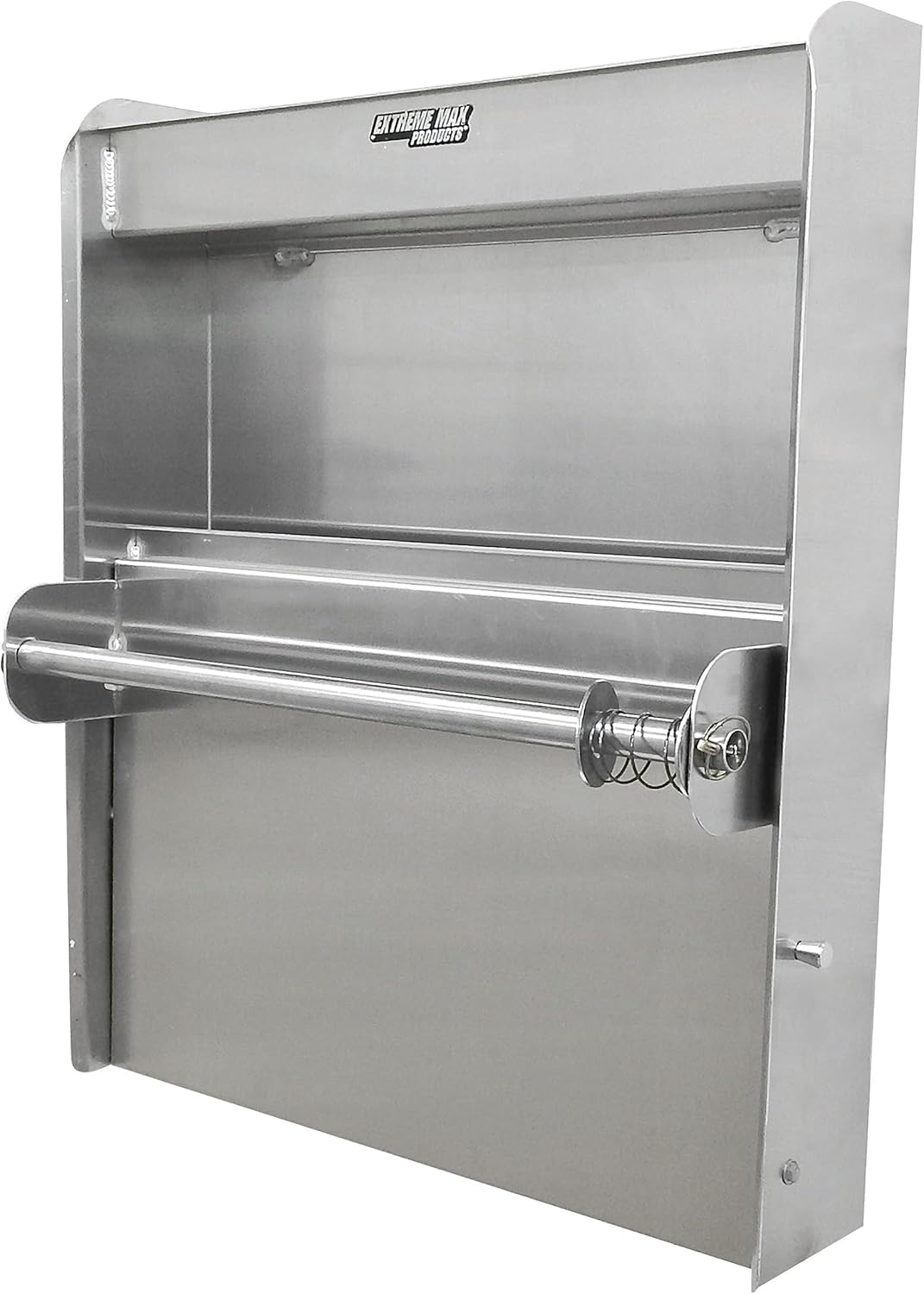 Extreme Max 5001.6049 Aluminium Stationskast Flip-Out Werklade met Papier Handdoekenrek Organizer voor Afgesloten Race Trailer Winkel Garage Opslag