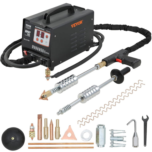 VEVOR Repair kit dent puller G90E 3KW dent repair kit for vehicle panels, dent straightening, body elements of small thickness bonnet door