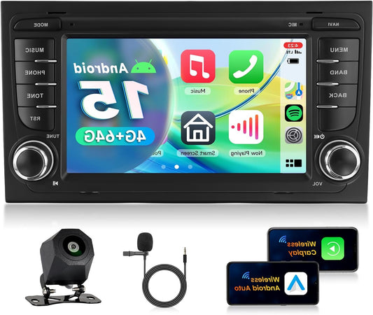 Android Autoradio – Auto Radio – Multimedia Systeem – Navigatiesysteem – Infotainment Systeem – Android 15 OS – 7 Inch HD Touchscreen
