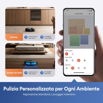 Ultenic Robotstofzuiger, robotstofzuiger, 6000 Pa, lange levensduur, Alexa/APP/IFTTT robotstofzuiger, ultradun, stil