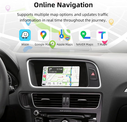 Draadloze CarPlay & Android Auto Retrofit Kit – CarPlay Adapter – Android Auto Interface – OEM Upgrade Module – MMI 3G Decoder – Plug & Play Installatie – WLAN & Bluetooth Connectiviteit