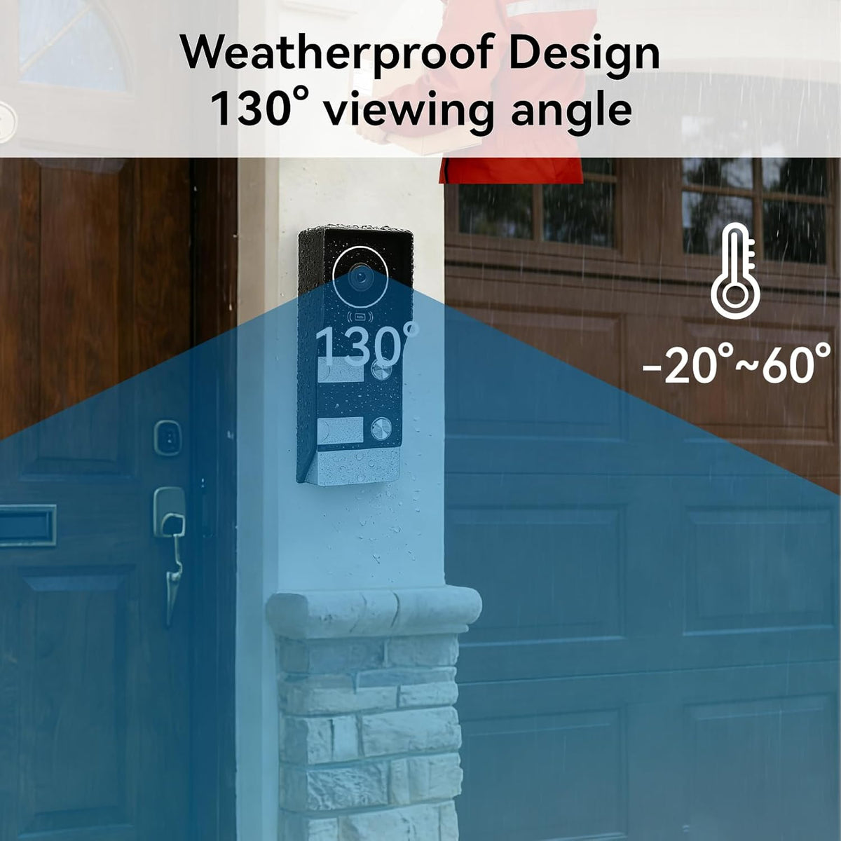slimme videodeurbel met 2-draads aansluiting, bedrade video-intercom met 2 x 7-inch monitoren, ontgrendeling op afstand,tweeweg audio, RFID,dual-band wifi,set voor twee gezinnen