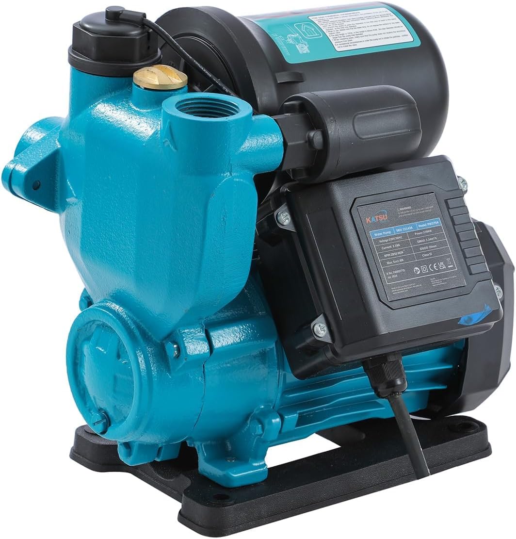 Water-overdrukpomp – Drukverhoger – Waterpomp – Huiswaterpomp – Tuinpomp – Automatische Start – Zelfaanzuigend – 370 W – Instelbare Drukregeling