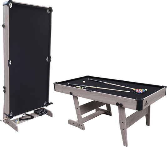 Cougar Hustle XL Pool Table 6ft Collapsible in Various Colours | Folding Billiard Table incl. Accessories | Dimensions: 183x91.5x78.8 cm - QUORE