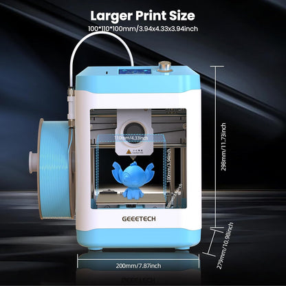 Mini 3D-printer – Zelfnivellerende 3D-printer – Desktop 3D-printer – Pocket 3D-printer – Compacte 3D-printer – Direct Aangedreven Extruder – Printsnelheid 250 mm/s