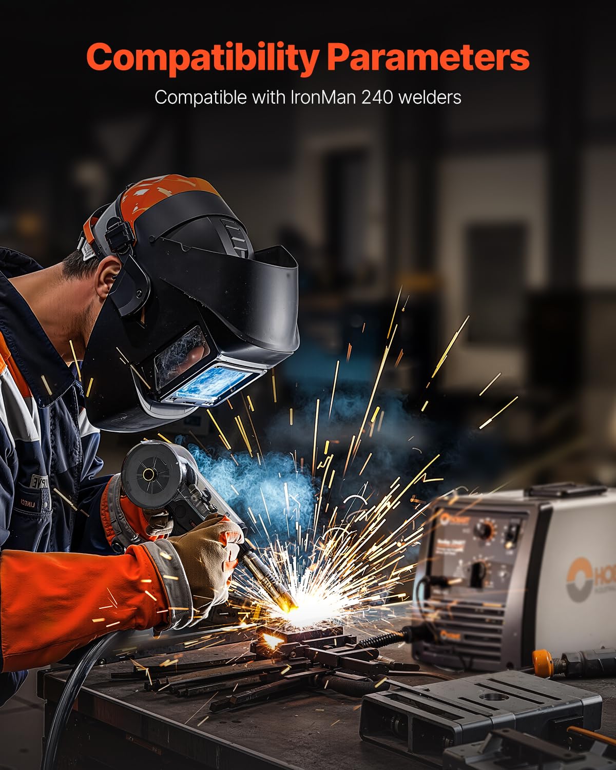 VEVOR Spoelpistool met kabel, 6 m, 200 A, compatibel met MIG-lasapparaten Hobart lronMan 240, geschikt voor gevulde lasdraden, robuust, aluminium 0,76 mm, 0,89 mm, verschillende lastaken