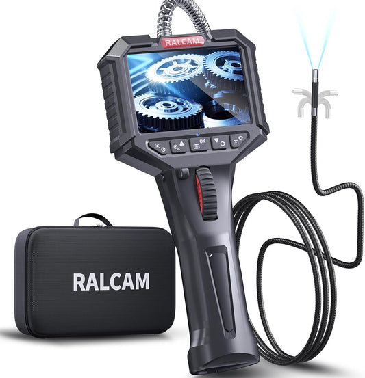 Ralcam Endoscoopcamera met Licht – Endoscoop 6,2 mm Inspectiecamera 3,5" HD 720P Pijpcamera, Camera met 6 LED-lampen, IP67 Waterdicht, 1M Flexibele Kabel, Telescoopcamera voor Auto Gereedschap