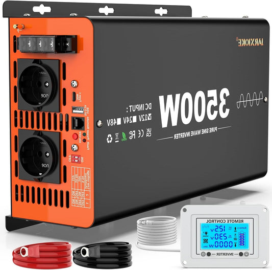12V Omvormer 3500W – Spanningsomvormer – Zuivere Sinusomvormer – Inverter – Stroomomzetter – 3500 Watt Hoogvermogen – Zuivere Sinusgolf voor Stabiele Stroom - QUORE
