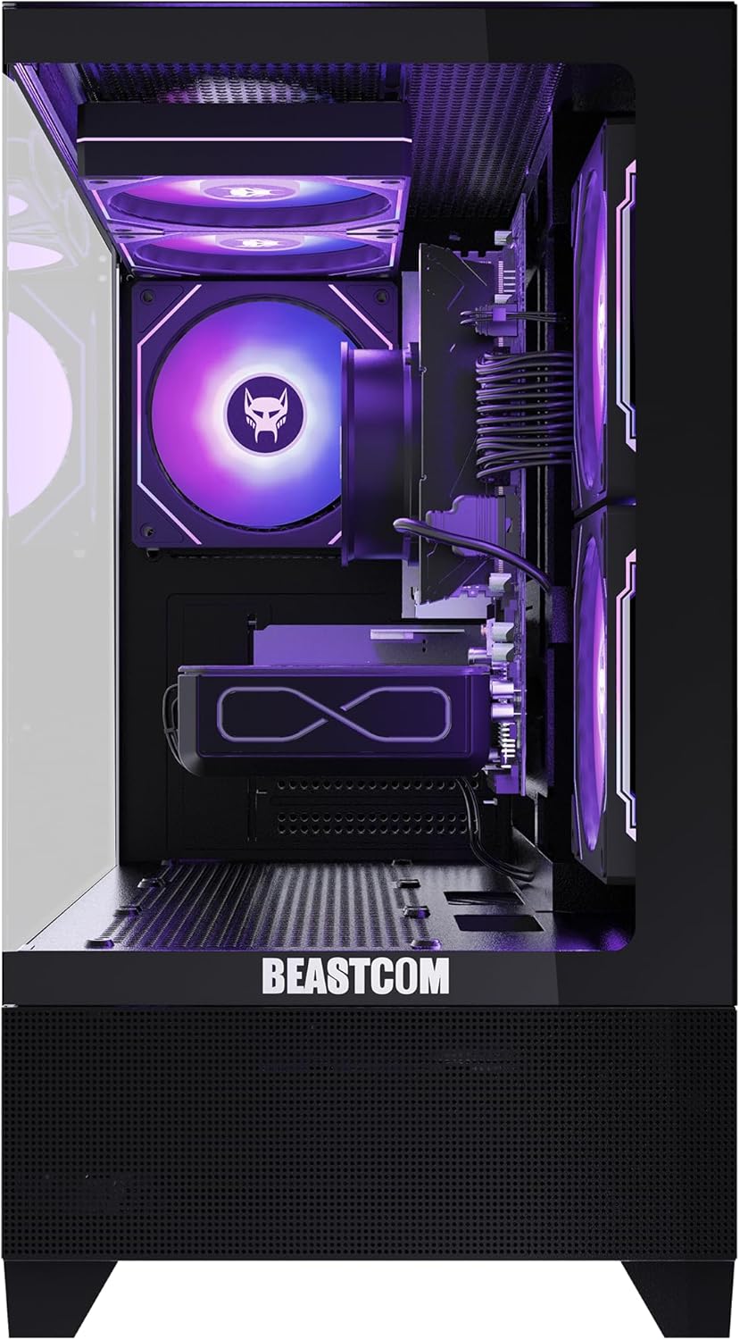 BEASTCOM Q5 | Pro Gaming | PC Gamer | AMD Ryzen 5 5500 6X 4.20 GHz 12 Threads | NVIDIA RTX 3050 8Go | 16Go RAM | 1To NVMe SSD | HDMI | USB 3.2 | WiFi | Windows 11 Pro