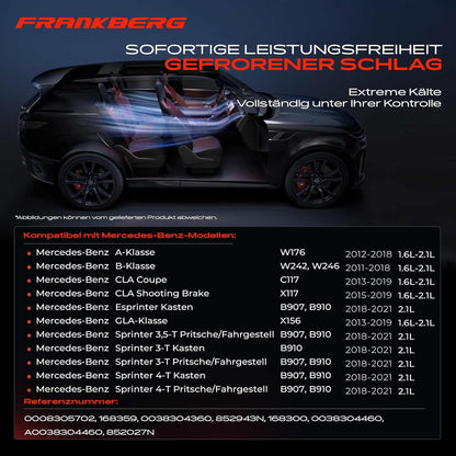 Frankberg 1x Airconditioning compressor Compatibel met A-Klasse W176 1.6L-2.1L 2012-2018 B-Klasse W246 W242 1.6L-2.1L 2011-Vandaag GLA-Klasse X156 1.6L-2.1L 2013-Vandaag Vervangen# 0038304460