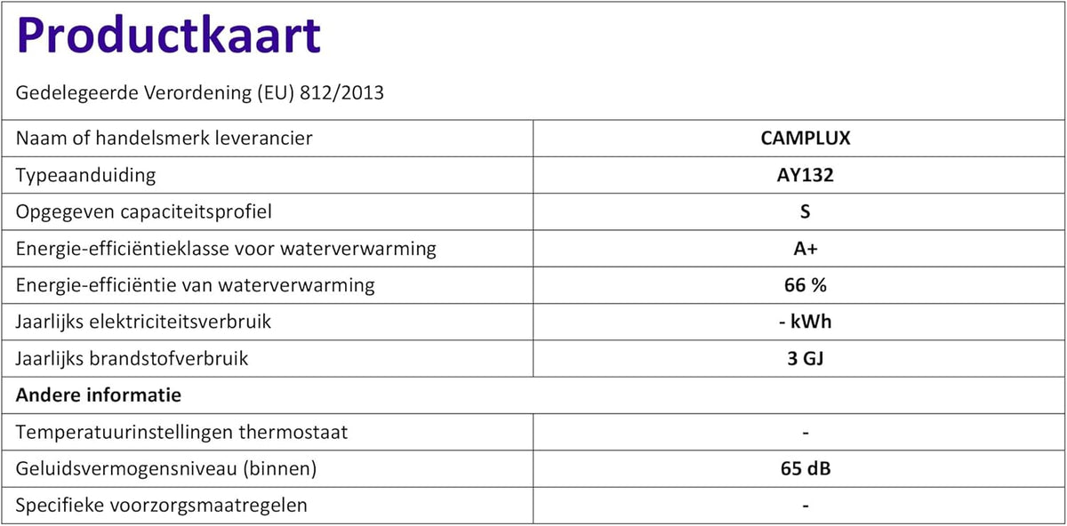 CAMPLUX 5 Liter Gas Boiler met Verstelbare Handgreep, Butaan (28-30mbar)/ Propaan (37 mbar), voor Buitendouche/Camping, AY132N