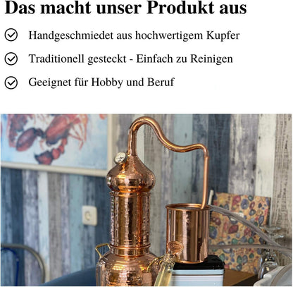 CopperGarden Distilling Kettle Essence Plus - 2 liter Column - Worry-free set - QUORE