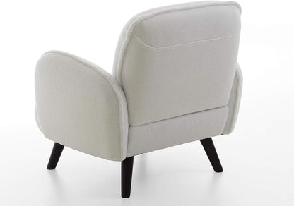 Atlantic Home Collection BEN, fauteuil, imitatie schapenwol, zwart