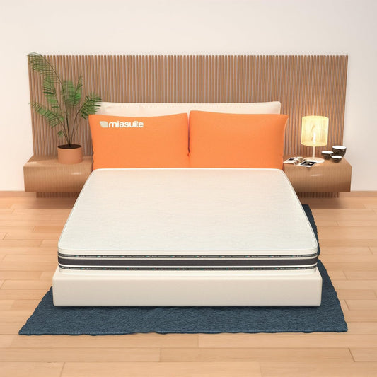 miasuite i sogni italiani Traagschuimmatras voor tweepersoonsbed, 160 x 200 cm, hoogte 30 cm, afneembare overtrek, orthopedisch medisch hulpmiddel, cabrio