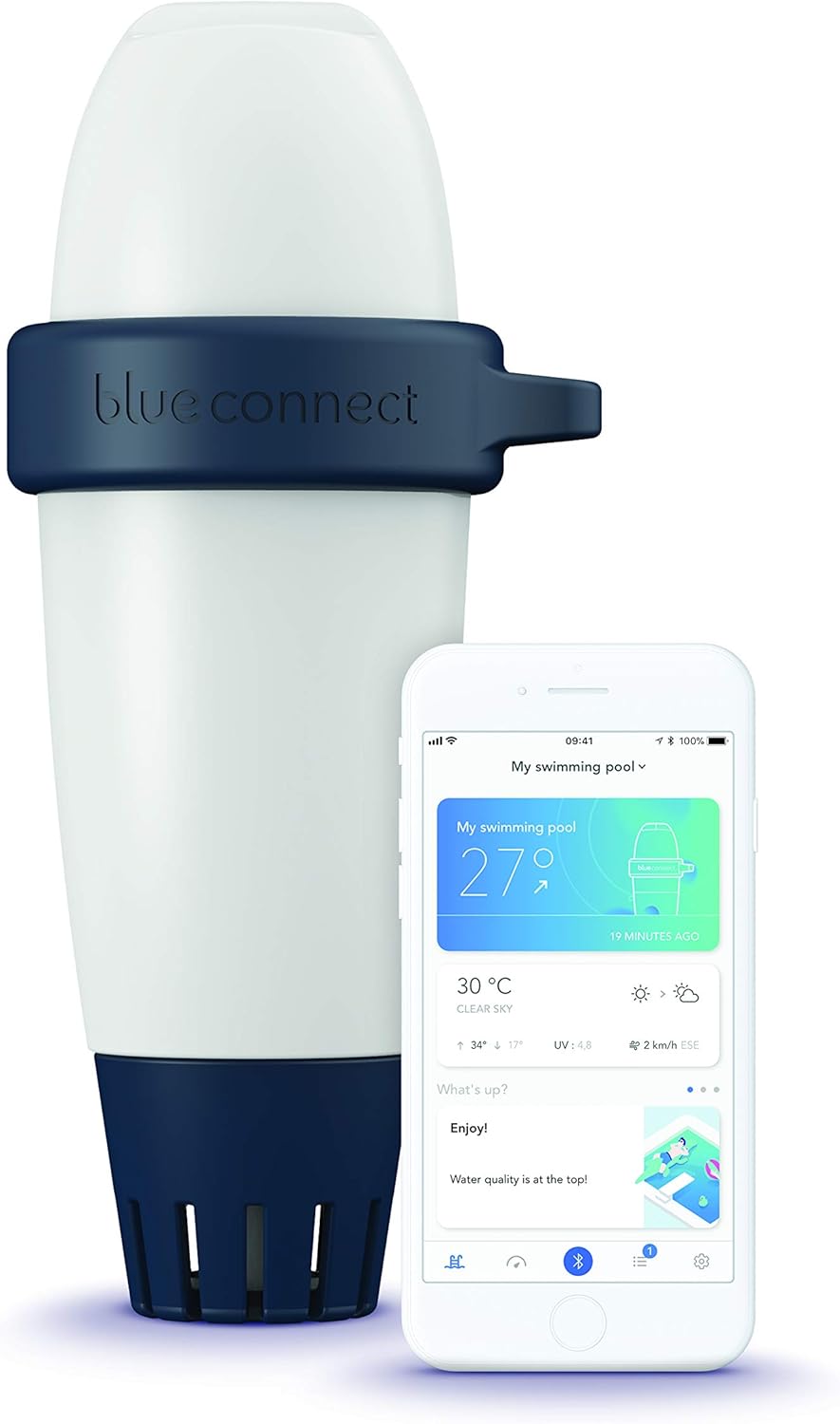 Slimme Wateranalysator Voor Zwembad En Spa – Water Tester – Zwembadsensor – Spa Tester – Watermeter – Bluetooth Smartphone App – Meet Temperatuur, pH En Redox