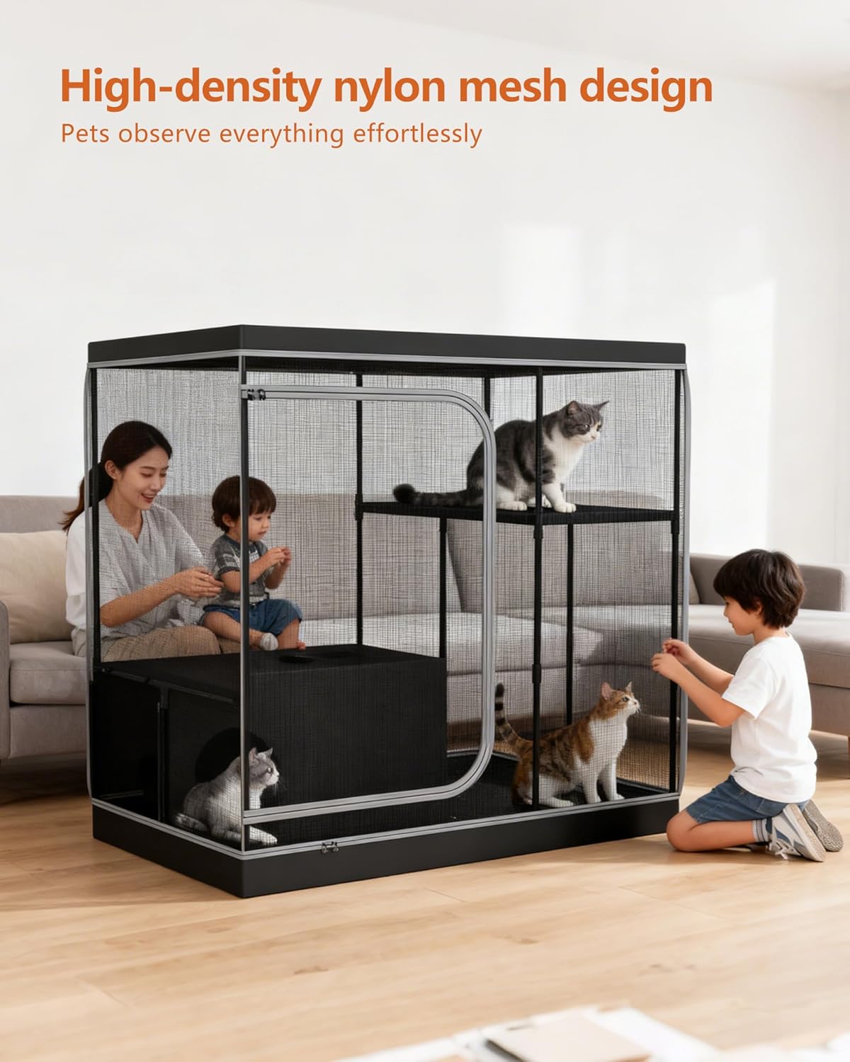DINMO Kattenverblijf 333WPC07BB Zwart