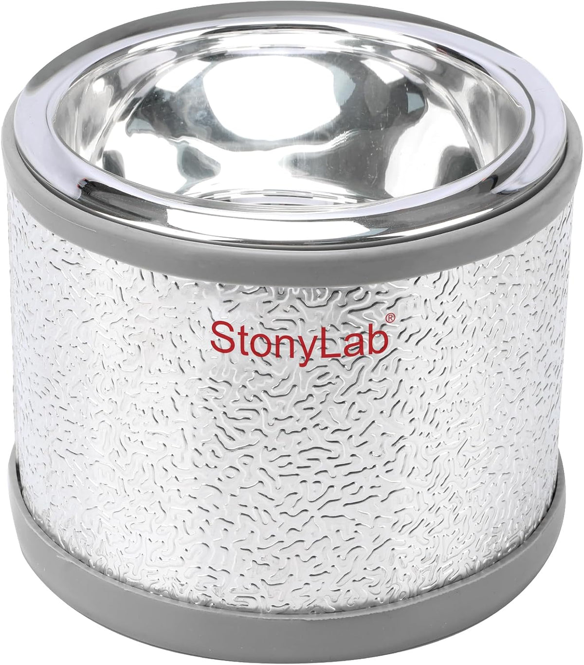 stonylab Dewar Kolf, Halfbolvormig Borosilicaatglas Dewarkolf met Auminium Base, 90 mm Binnendiepte en 124 mm Binnendiameter voor Laboratorium, 500 ml